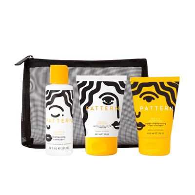 PATTERN Beauty by Tracee Ellis Ross Texture Travel Kit for Curly &amp; Coily Hair, 3a-4c, Includes 3 oz Leave-In Conditioner, 3 oz Intensive Conditioner, 3 oz Cleansing Shampoo