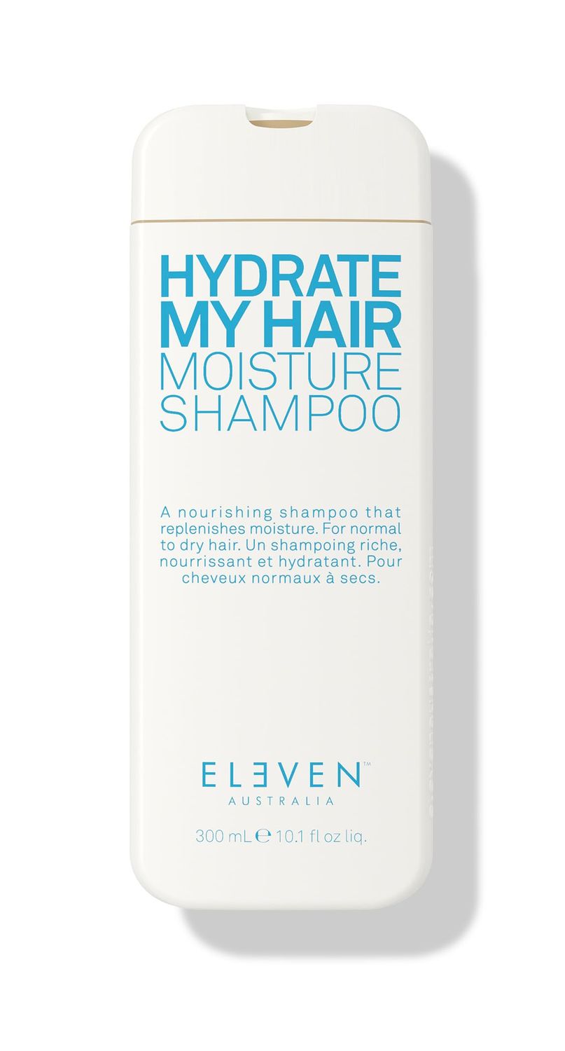 ELEVEN AUSTRALIA Hydrate My Hair Shampoo - Moisturizing, Color-Safe, Anti-Frizz, Nourishing Formula for Dry, Damaged Hair - Protects Against Heat &amp; Environmental Damage, For Daily Use - 10.1 Fl Oz