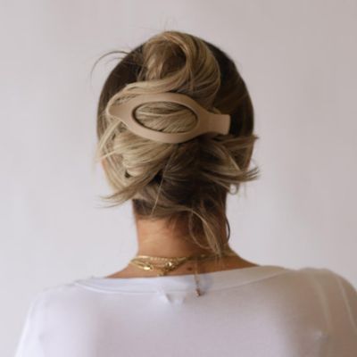 KAXI Lay Down 2.0 Hair Clip Claw, Perfect for Thick &amp; Thin Hair, Strong Durable Hair Clip (Bone)