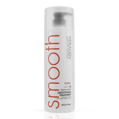 Keragen Brazilian Smoothing Keratin Hair Treatment | Sulfate-Free Blowout System for Dry, Damaged, Curly, or Frizzy Hair | Forte Formula | Medium to Coarse Hair | 32 Oz