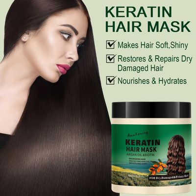 LSKINBATH 7 Day Repair Keratin Hair Mask &amp; Treatment with Argan Oil - Hydrating, Deep Repair for Dry, Frizzy, Damaged Hair - 16.9 fl oz
