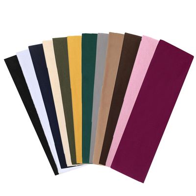 12PCS Headbands for Women Non Slip - Fashion Elastic Sports Hair Bands for Womens Hair - Soft Cotton Cloth Stretchy Headbands for Girls for Yoga Workout Exercise Running Sports