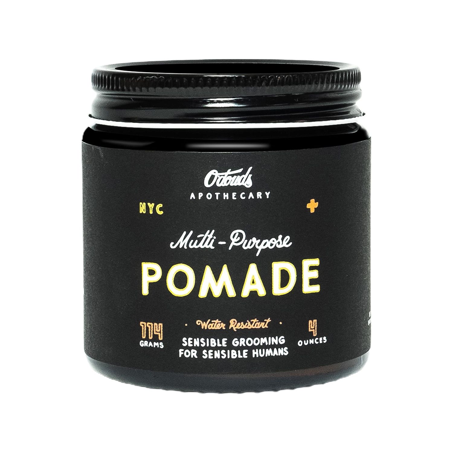 O&#39;Douds Multi-Purpose Pomade - Water-Resistant Styling Pomade for Men - Natural, Plant-Based Ingredients - Firm hold with Medium to High Shine - Cedarwood &amp; Orange Scent (4oz)