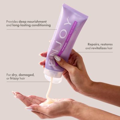 Enjoy Hair Mask 8 Oz 227 Grams | Add Moisture &amp; Shine, Repair and Strengthen Dry, Unruly Hair | Color Safe | pH 4.5-5.5 | Sulfate-Free