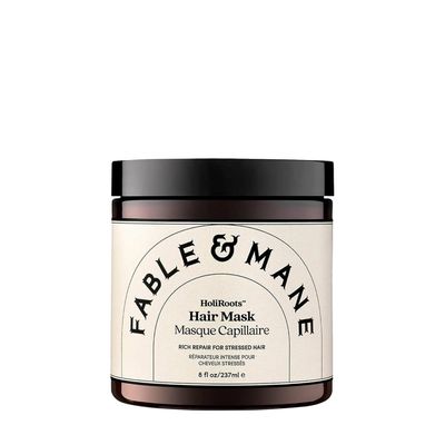 Fable &amp; Mane HoliRoots Hair Mask, 8FL oz - Hydrating Hair Mask for Dry Damaged Hair with Shea Butter, Banana, Coconut Water, Mango Butter and Indian Jasmine Sambac Fragrance
