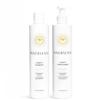 Innersense Organic Beauty - Natural Clear + Calm Hypoallergenic Clarity Hairbath + Conditioner Duo | Non-Toxic, Cruelty-Free Haircare (10 fl oz | 295 ml)