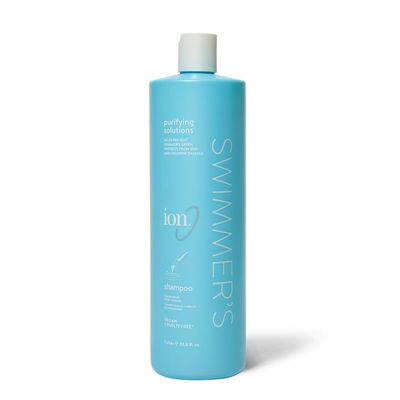 ion Purifying Solutions Swimmers Shampoo, Protects Against Sun Damage and Swimmers Green, Great for All Hair Types, 33.8 oz.