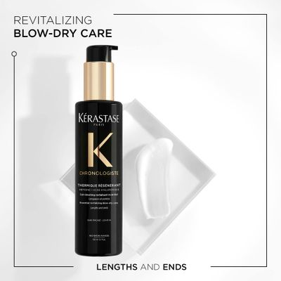 KRASTASE Chronologiste Thermique Rgnrant Hair Serum, Heat Protectant, Prevents Breakage, Controls Frizz & Protects Against Humidity with Argan Oil for Dry, Fine & Brittle Hair, 5.1 Fl Oz