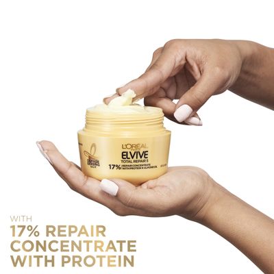 L'Oreal Paris Elvive Total Repair 5 Damage-Erasing Balm with Almond and Protein, 8.5 Ounce