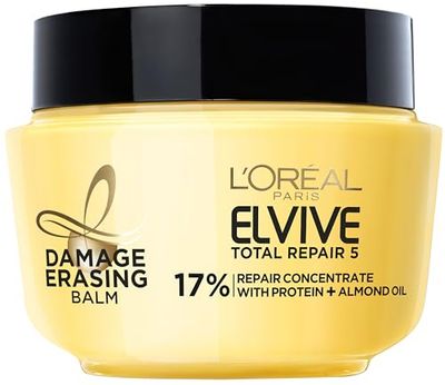 L&#39;Oreal Paris Elvive Total Repair 5 Damage-Erasing Balm with Almond and Protein, 8.5 Ounce