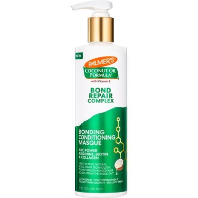 Palmer&#39;s Amino Bonding Complex Hair Mask, Intense Conditioning Masque Pack with Coconut Oil &amp; Vitamin E, Heat Protectant, Anti Frizz, Adds Shine, Protects Hair Growth, All Hair Types, 12 fl. oz bottle