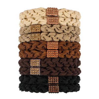 10Pcs Stylish Women Hair Ties, 5 Colors for Hair Bands, 2.36 Inch Diameter Hair Tie for Thick Hair High Ponytail Holders