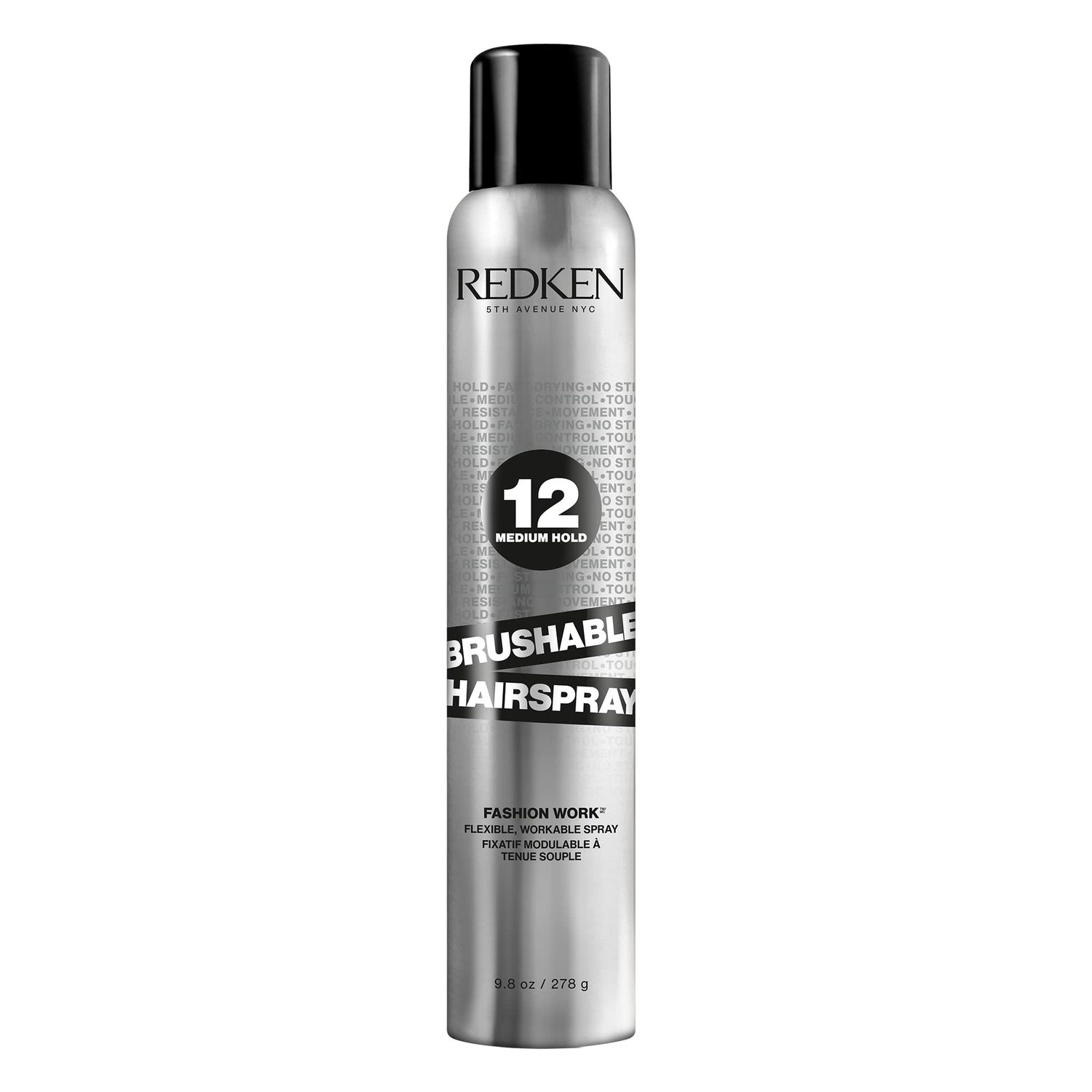 Redken Brushable Hairspray 12 | For All Hair Types | Protects Against Frizz &amp; Humidity | 9.8 Oz