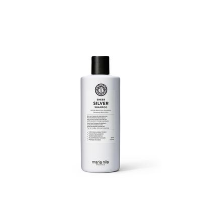 Maria Nila Sheer Silver, Shampoo 11.8 Fl Oz, Neutralizes Golden Shades, Violet Pigments Gives Cool Tone, 100% Vegan &amp; Sulfate/Paraben free
