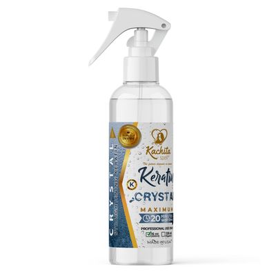 NEW Keratin Crystal Maximun Kachita Spell 20 min Express HairTreatment 16 floz long Lasting Blowout Professional Results Straightening and Smoothing Queratina Keratina (16 oz)