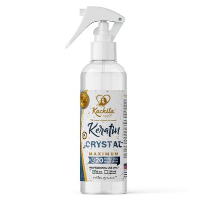 NEW Keratin Crystal Maximun Kachita Spell 20 min Express HairTreatment 16 floz long Lasting Blowout Professional Results Straightening and Smoothing Queratina Keratina (16 oz)