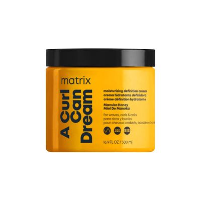 Matrix A Curl Can Dream Moisturizing Leave-in Cream, Moisturizes &amp; Defines Curls For Curly, Coily, and Wavy Hair, Protects from Heat Styling, Frizz Control &amp; Detangler, 16.9 Fl Oz