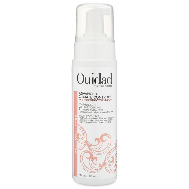 Ouidad Advanced Climate Control Volumizing Foam - 7 fl oz, Lightweight Hair Styling Foam, Anti-Frizz Nano Technology, Adds Volume, Fights Frizz &amp; Defines Curls, Crunch-free Hold, For All Curl Types