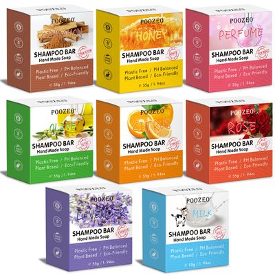 DBEAUTYM 8 Pack Shampoo Bar Gift Set,Natural Soap, Solid Dry Damaged Hair With Plant Essence Oil Helps Stop Loss and Promotes Healthy Growth, Travel Size Bulk Set