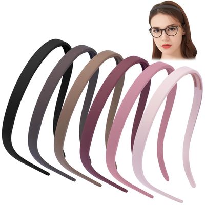 TOBATOBA Headbands for Glasses Wearers No Pressure No Headache Headbands Square Headband Sunglasses Headband for Women Comfortable Headbands for Girls, Womens Headbands Non Slip with Teeth 6Pcs