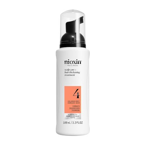 Nioxin System 4 Scalp + Hair Thickening Treatment- Serum for Damaged Hair with Progressed Thinning, 3.4 oz (Packaging May Vary)