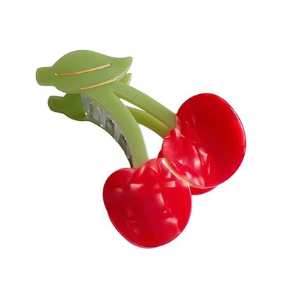 Cherry Claw Clips,Cellulose Acetate Hair Clips,Small Claw Clips for Women