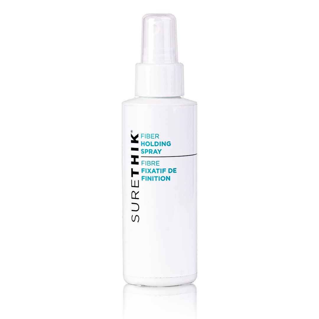 SURETHIK Fiber Holding Spray - Light Citrus Scent - Lightweight Finishing Spray For Fine Hair - Extra Strong Hold For Thinning Hair - Ideal For Men &amp; Women (3.4oz)