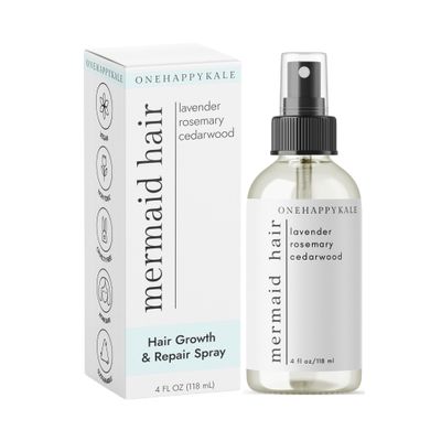 Mermaid Hair Growth &amp; Restoration - Boosts Regrowth, Repairs Damage, Calms Scalp with Rosemary Oil - Non-Toxic, Cruelty-Free, Nourishing Formula All Hair Type - 4oz Bottle