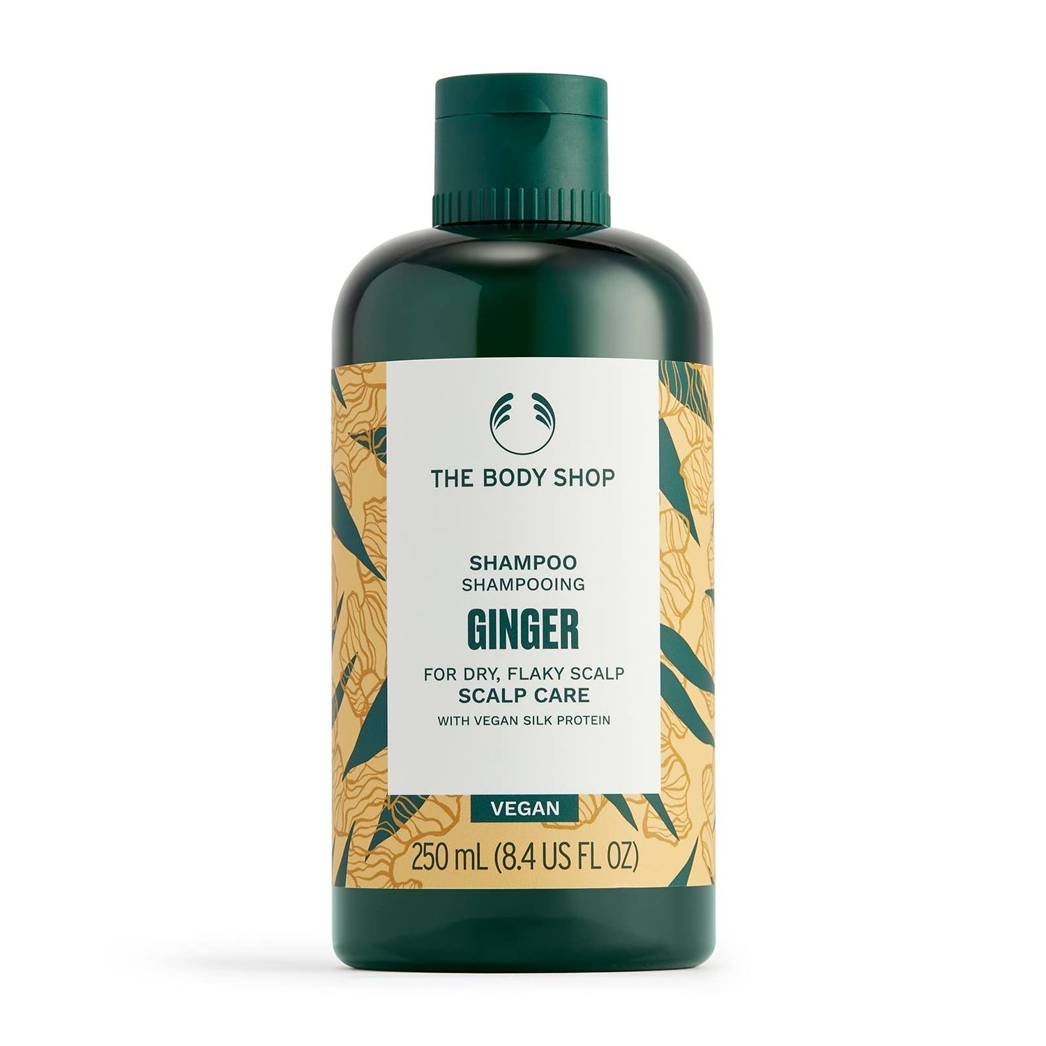 The Body Shop Ginger Scalp Care Shampoo - For Dry, Flaky Scalp - With Vegan Silk Protein - 250ml