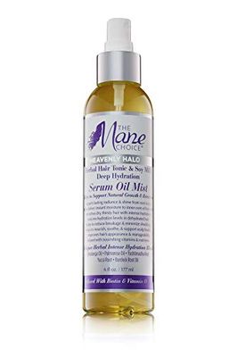 The Mane Choice Heavenly Halo Hair Oil Mist, 6 oz, Herbal Hair Tonic &amp; Soy Milk Deep Hydration Serum Oil for Dry Hair, Frizz Control, Smoothing, &amp; Locking in Moisture