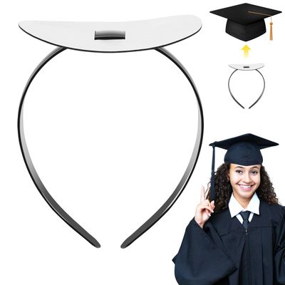 NNG 2025 Graduation Cap Headband,Grad Cap Band with Adhesive Felt,Hair Band Hat Accessories for Graduation and Hairstyle