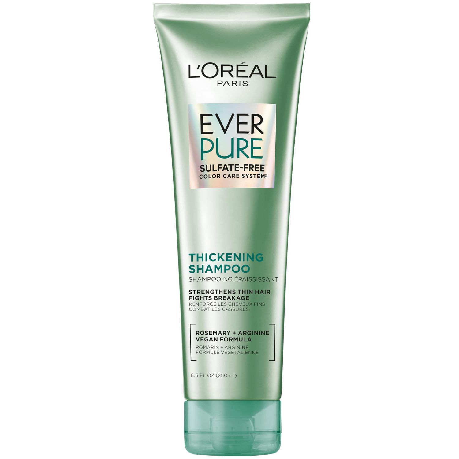 L&#39;Oreal Paris Thickening Sulfate Free Shampoo, Thickens + Strengthens Thin, Fragile Hair, Hair Care with Rosemary Leaf, EverPure, 8.5 Fl Oz (Packaging May Vary)