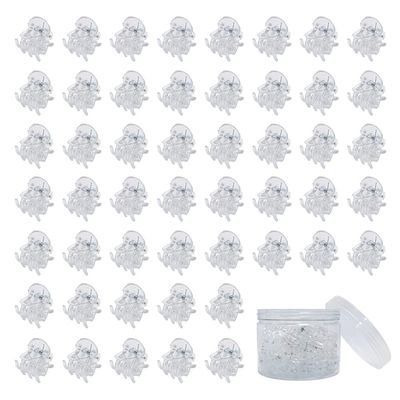 50 PCS Mini Hair Claw Clips? Bangs Strong Grip Multifunction Clamp Clips. (Transparent white)