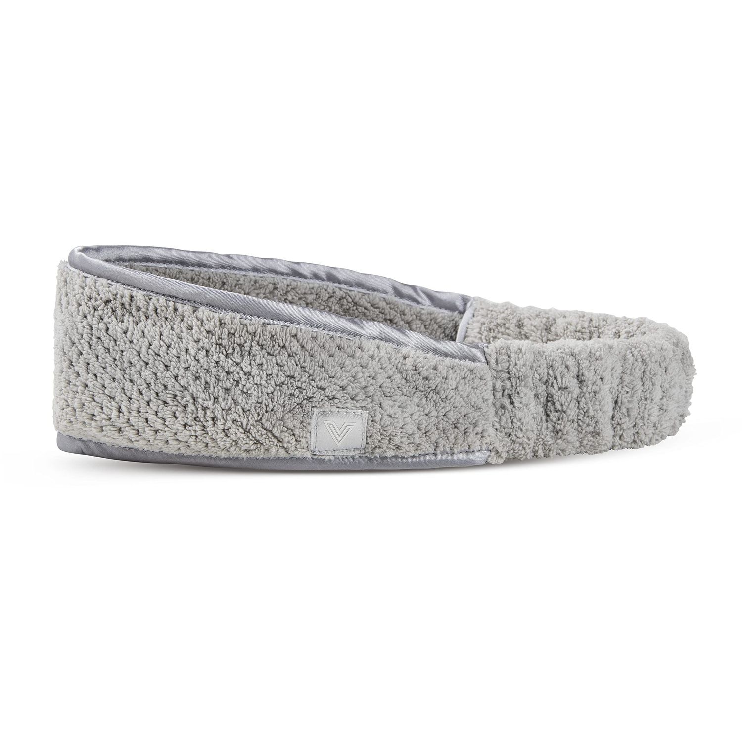 VOLO Luna Gray Spa Headband for Women | Hair Band for Makeup, Washing Face, Skincare, Facial, Shower &amp; More | Ultra-Soft, Absorbent, Stretchy, Non-Slip | Fits All Head Sizes | Microfiber
