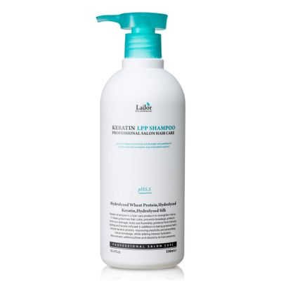 LA&#39;DOR Keratin LPP Damage Care Shampoo w/Proteins &amp; Plant Oils - pH Balanced Sub Acidic for Dry Damaged Frizzy Coarse Thinning Hair - NO Silicone, Paraben, Sulfate, Alcohol 17.9 Fl Oz LADOR Korean