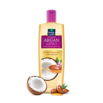 Parachute Advansed Argan Hair Oil with Coconut | Repairs Dry &amp; Damaged Hair| Strengthens Hair &amp; Boosts Shine| Controls Frizz| No Parabens &amp; Silicones| 10.1 fl.oz