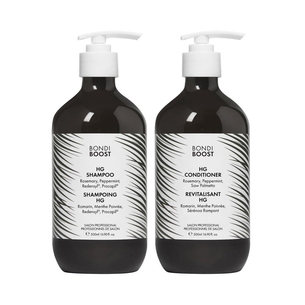 BONDIBOOST HG Duo Shampoo + Conditioner Bundle [16.90fl oz each], Improves Appearance for Thinning Hair &amp; Volumizing + Hydrating + Nourishing + Sulfate/Paraben Free for Women/Men, Australian Made