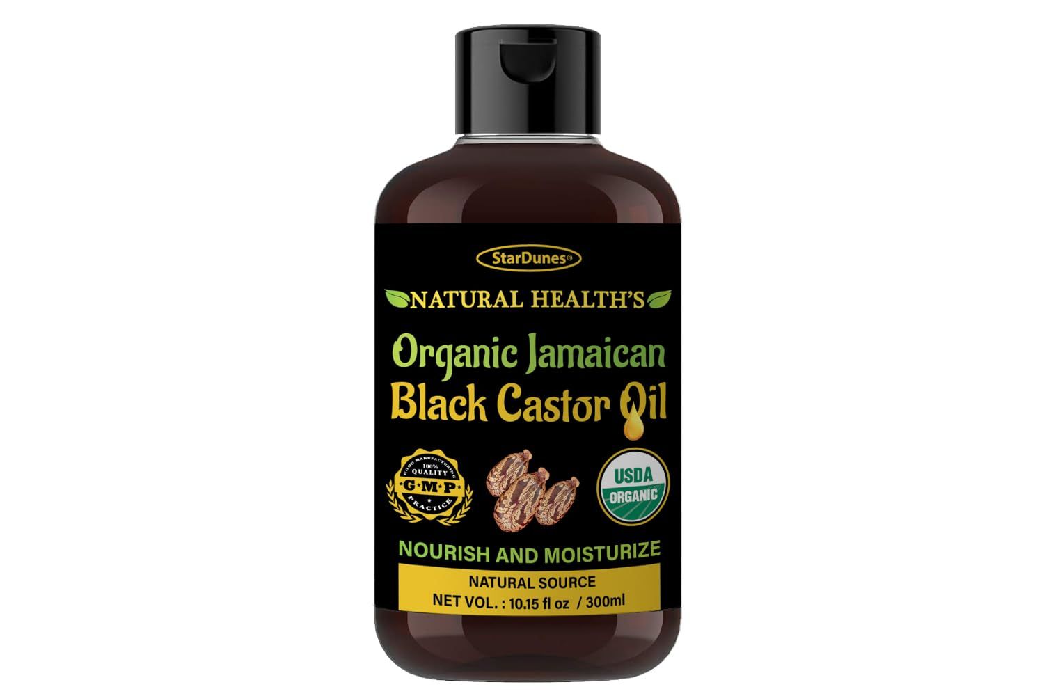 Jamaican Black Castor Oil (10.15 fl oz) - 100% Pure for Hair, Eyelash &amp; Eyebrow Growth, Hair Loss Prevention Serum