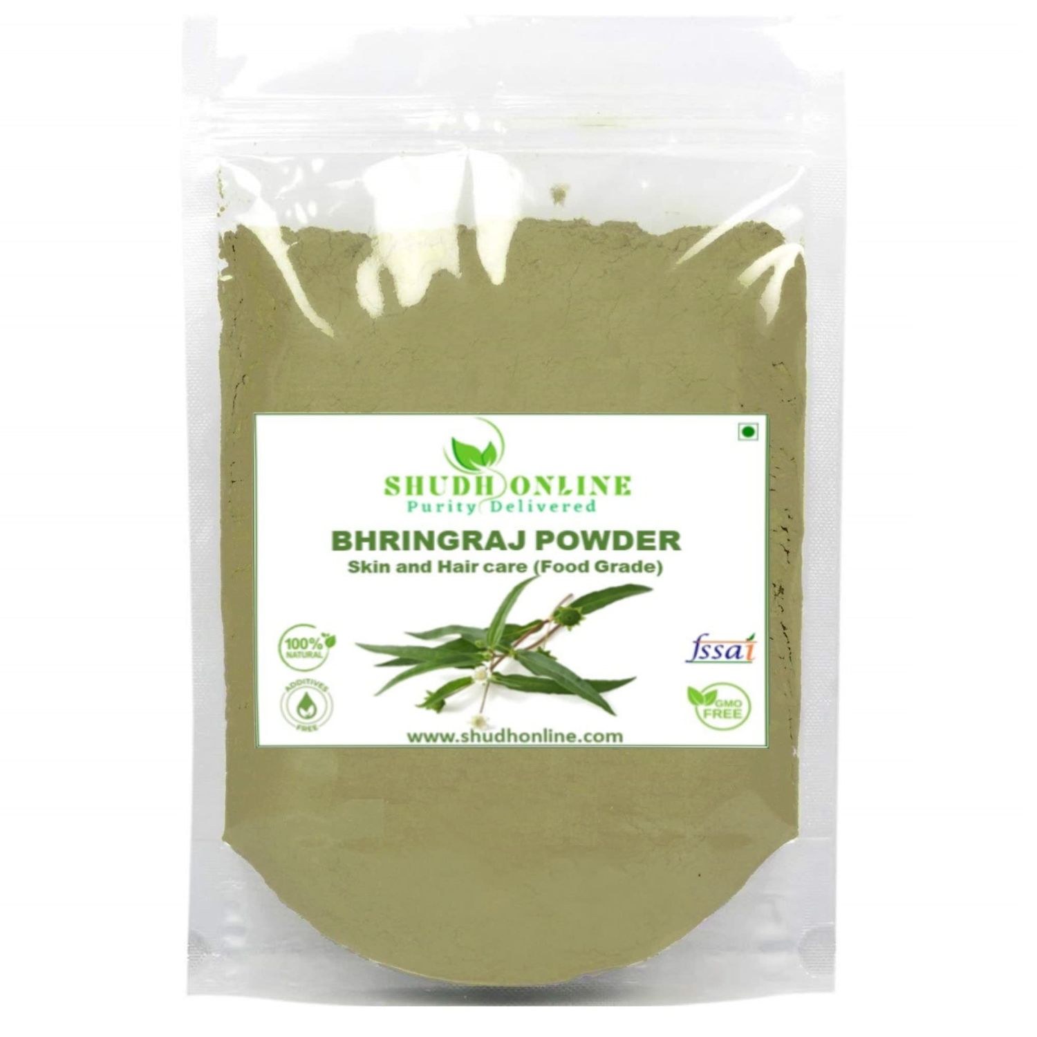 Organic Bhringraj Powder for Hair Growth (3.5 oz - 0.2 lb) Eclipta Alba for Hair Growth - False Daisy Herb Bhringraj - Karisalankanni Eclipta Prostrata (100g)
