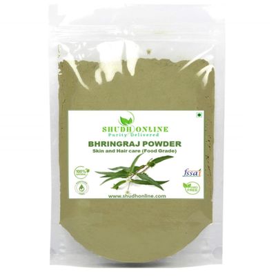 Organic Bhringraj Powder for Hair Growth (3.5 oz - 0.2 lb) Eclipta Alba for Hair Growth - False Daisy Herb Bhringraj - Karisalankanni Eclipta Prostrata (100g)