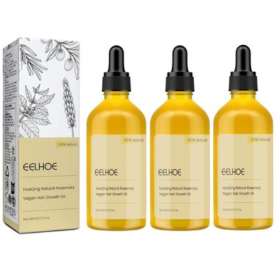 180 ML Eelhoe Hair Growth Oil, Carvenchi Veganic Natural Hair Growth Organic Rosemary Oil for Dry Damaged Hair and Growth Thin Hair.