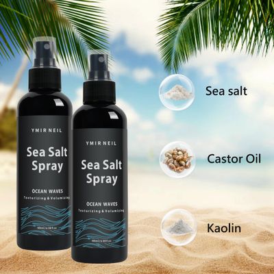 YMIR NEIL Sea Salt Spray, 6.0 fl oz, Natural sea salt spray to increase hair volume, thickness, improve hair texture and hairstyle