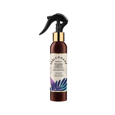 Fable &amp; Mane Leave In Conditioner, 4.7 Fl Oz - Maha Mane Detangler Spray, Silicone-Free Leave In Conditioner for Dry Damaged Hair, Heat Protectant for Hair