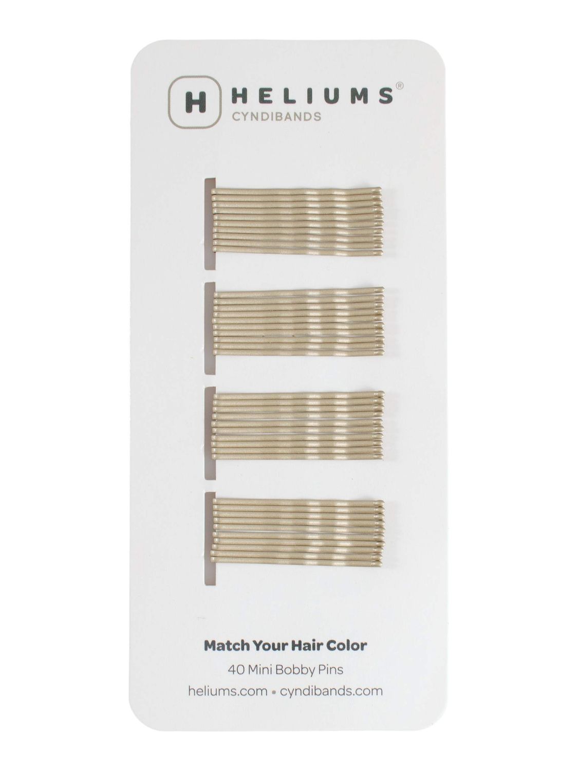Heliums Mini Bobby Pins - Ash Blonde - 40 Pack, 1.5 Inch Small Hair Pins For Thin Hair &amp; Kids