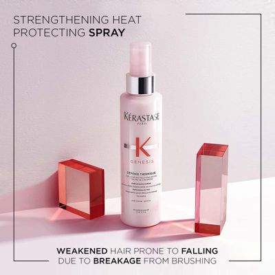 KRASTASE Genesis Blow Dry Primer, Heat Protectant for Weak or Damaged Hair, Anti-Breakage, Detangles and Hydrates without Frizz, Sulfate Free and Defense Thermique, 5.1 Fl Oz