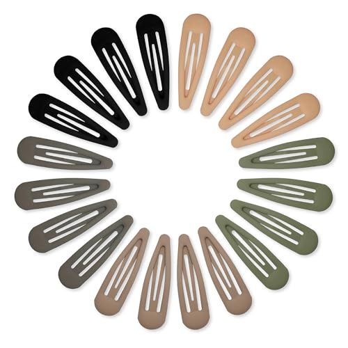 Cptots Small Hair Barrettes For Women No Slips Metal Snap Clips For Thin And Fine Hair,Morandi Colors,20 PCS,1.97 x 0.5 Inches.