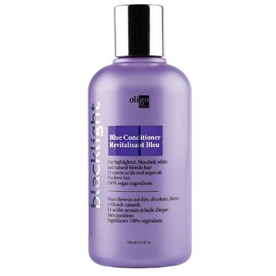 Oligo Professionnel - Blacklight Blue Conditioner for blondes - Vegan - Eliminate Brassy tones - Refresh faded highlights - Argan oil - Hydrating Formula - 8.5oz