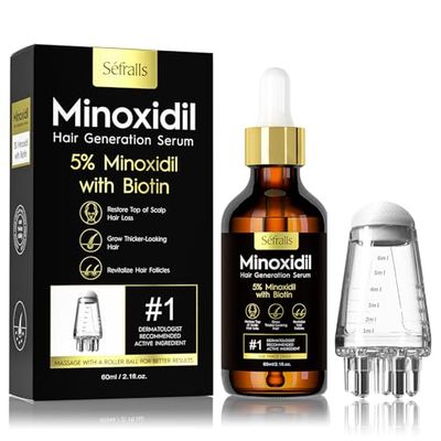 5% Minoxidil Hair Growth Oil for Men &amp; Women Kit - Extra Strength Regrowth Serum, Topical Hair Loss Treatment Serum, Thicker, Healthier Hair &amp; Beard Growth Kit, 2.11 fl.oz