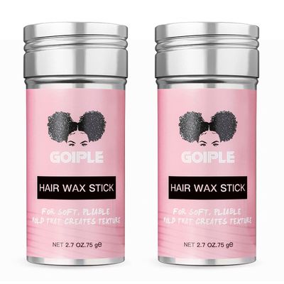 Goiple Hair Wax Stick - Long-Lasting, Smoothing &amp; Slick Pomade Stick for Hair Wigs, Styling Waxes for Fly Away &amp; Edge Frizz Hair, 2.7oz each