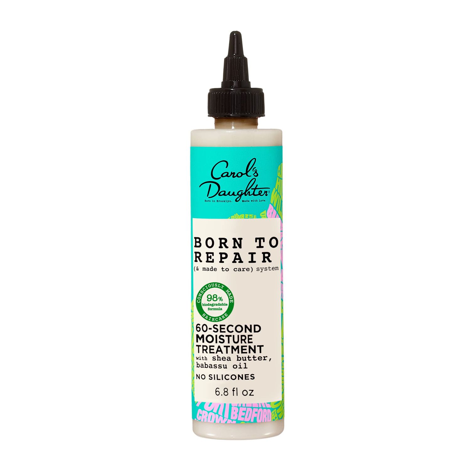 Carol&#39;s Daughter Born To Repair 60-Second Moisture Hair Treatment, Hydrating, Detangling Hair Care for Curls with Shea Butter, 6.8 Fl Oz